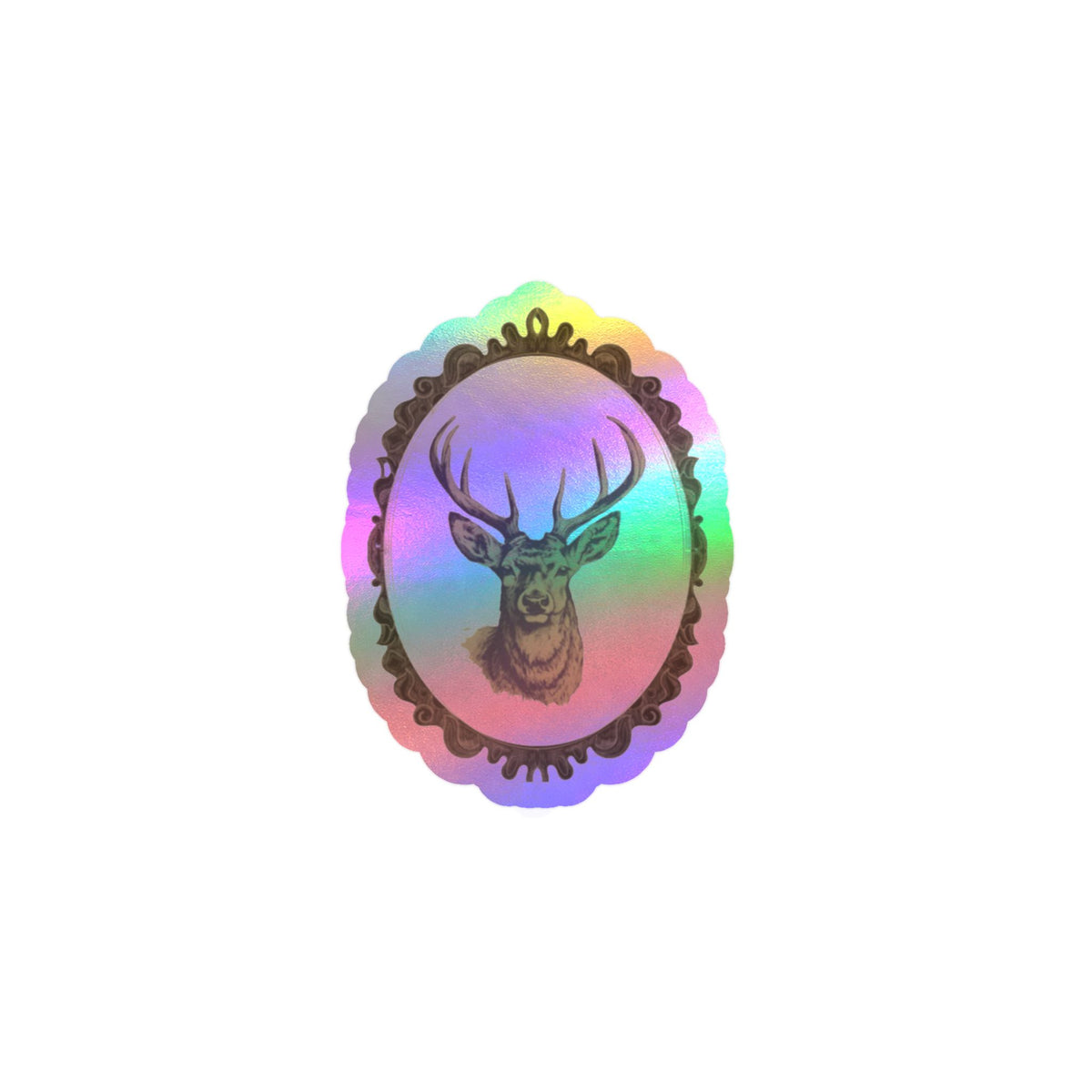 Gingham Deer sticker